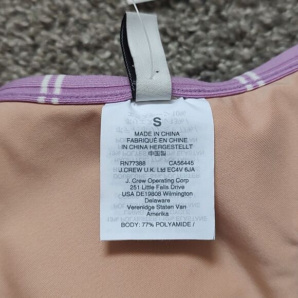 Women's New With Tags Size Small Madewell Ribbed‎ Pullover Striped Bikini Top - Picture 11 of 13